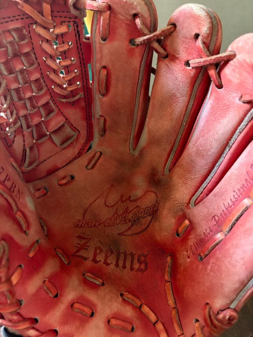 Zeems 硬式グローブ 赤　オーダー