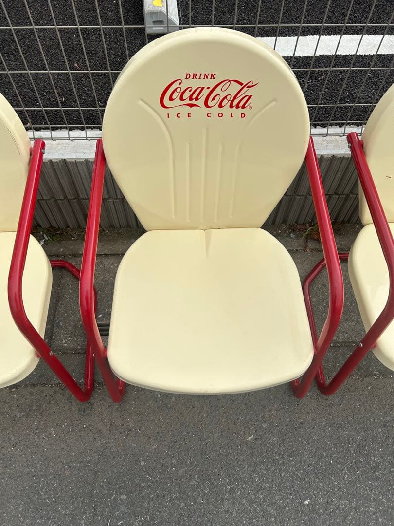 コカコーラ メタルチェア 4つ まとめ売り