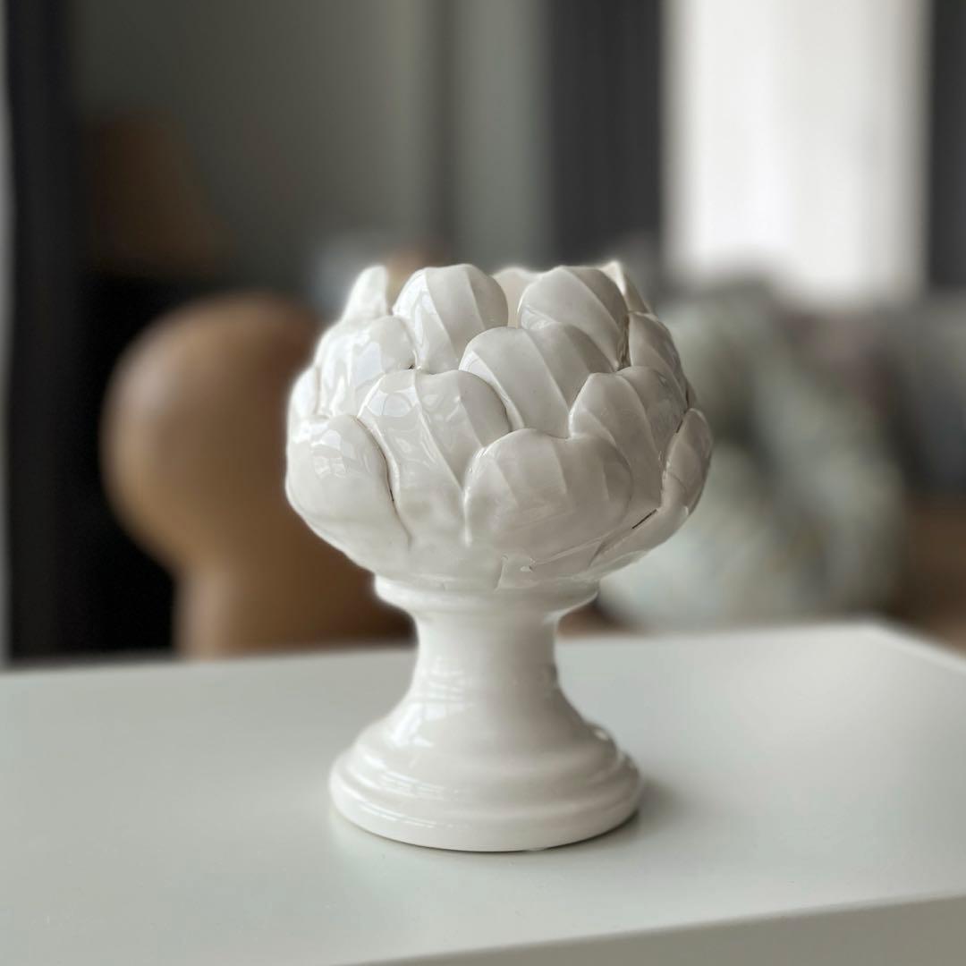 イギリス直輸入 陶器製 アーティチョーク キャンドルホルダー