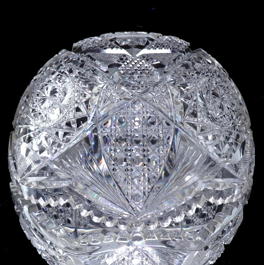 オールド・バカラ 1900年 2.1㎏23cm 大型切子鉢 ディアマン 春海商店