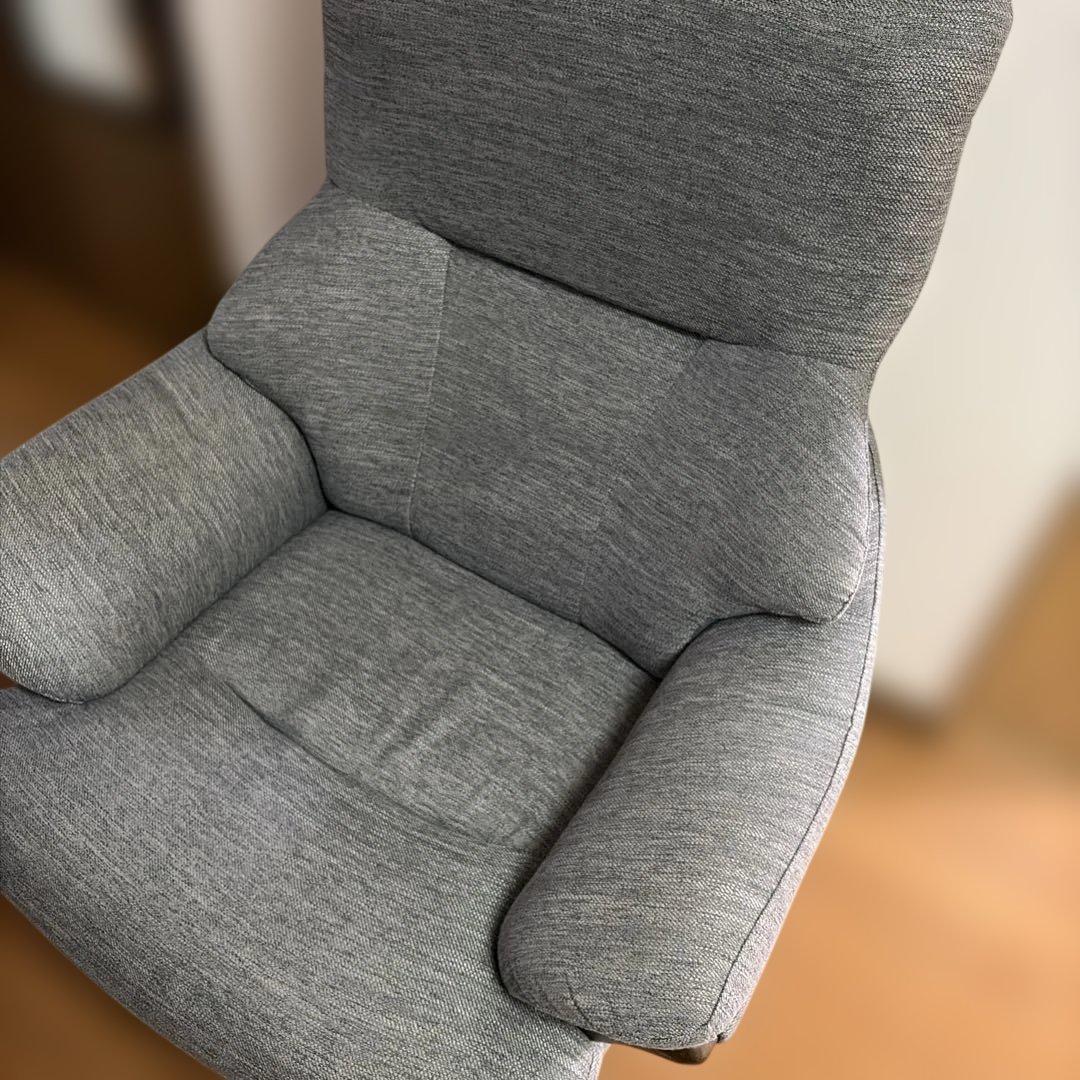 ニトリ1人掛けソファ 布張りタイプ (コウテイ3 DR-GY)