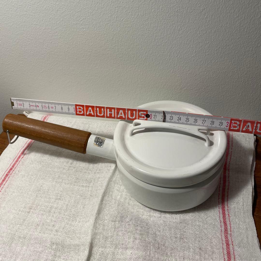 ARABIA Finel ホーロー 片手鍋ミルクパン 木製ハンドル フィンランド