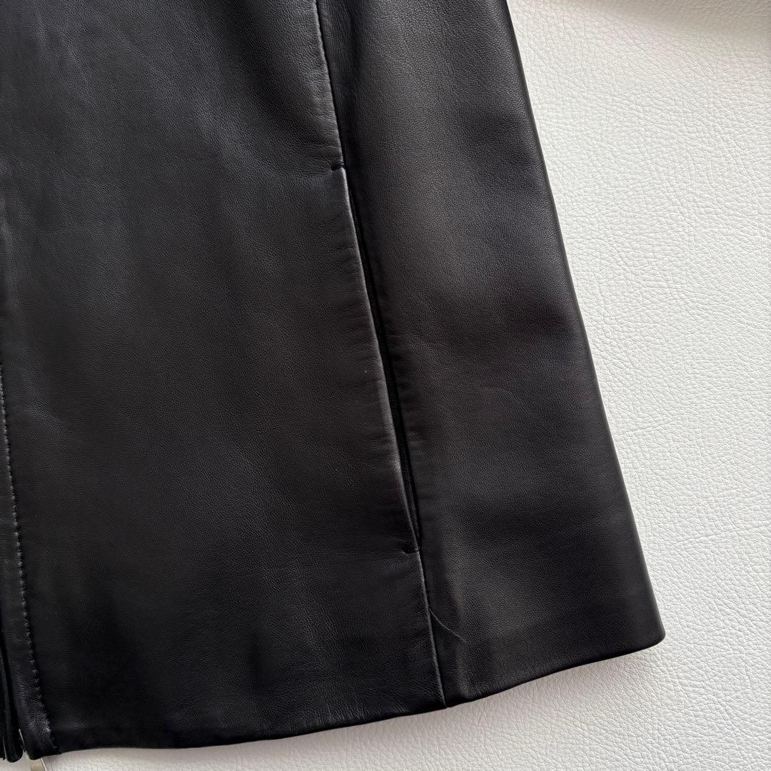 Ballseyボールジィ　ラムレザー　ノーカラージャケット シングルライダース