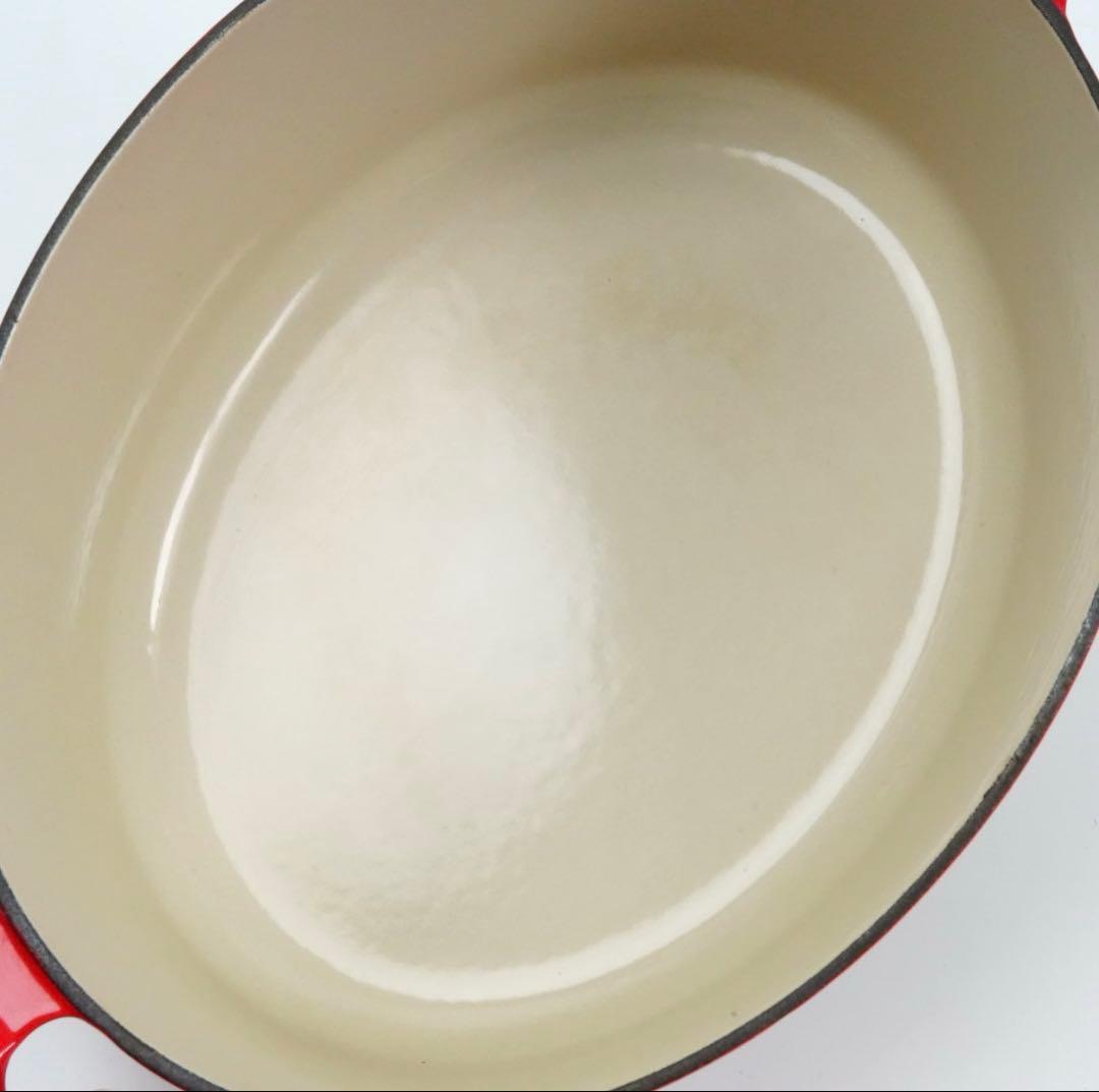 【美品】LE CREUSET　ココット オーバル チェリーレッド　27cm