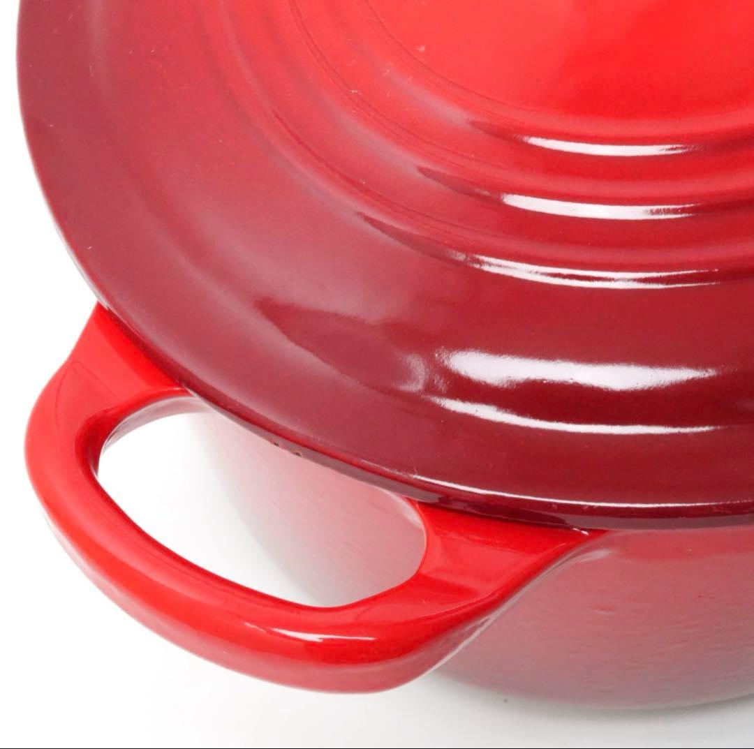 【美品】LE CREUSET　ココット オーバル チェリーレッド　27cm