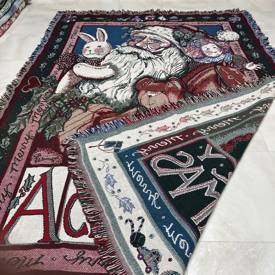 クリスマス　サンタクロース　マルチカバー　ソファーカバー　ラグ　178x123