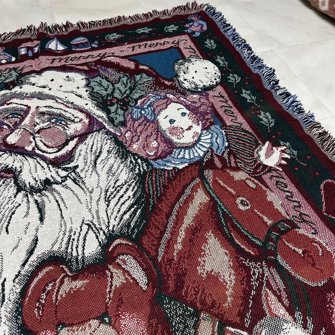 クリスマス　サンタクロース　マルチカバー　ソファーカバー　ラグ　178x123