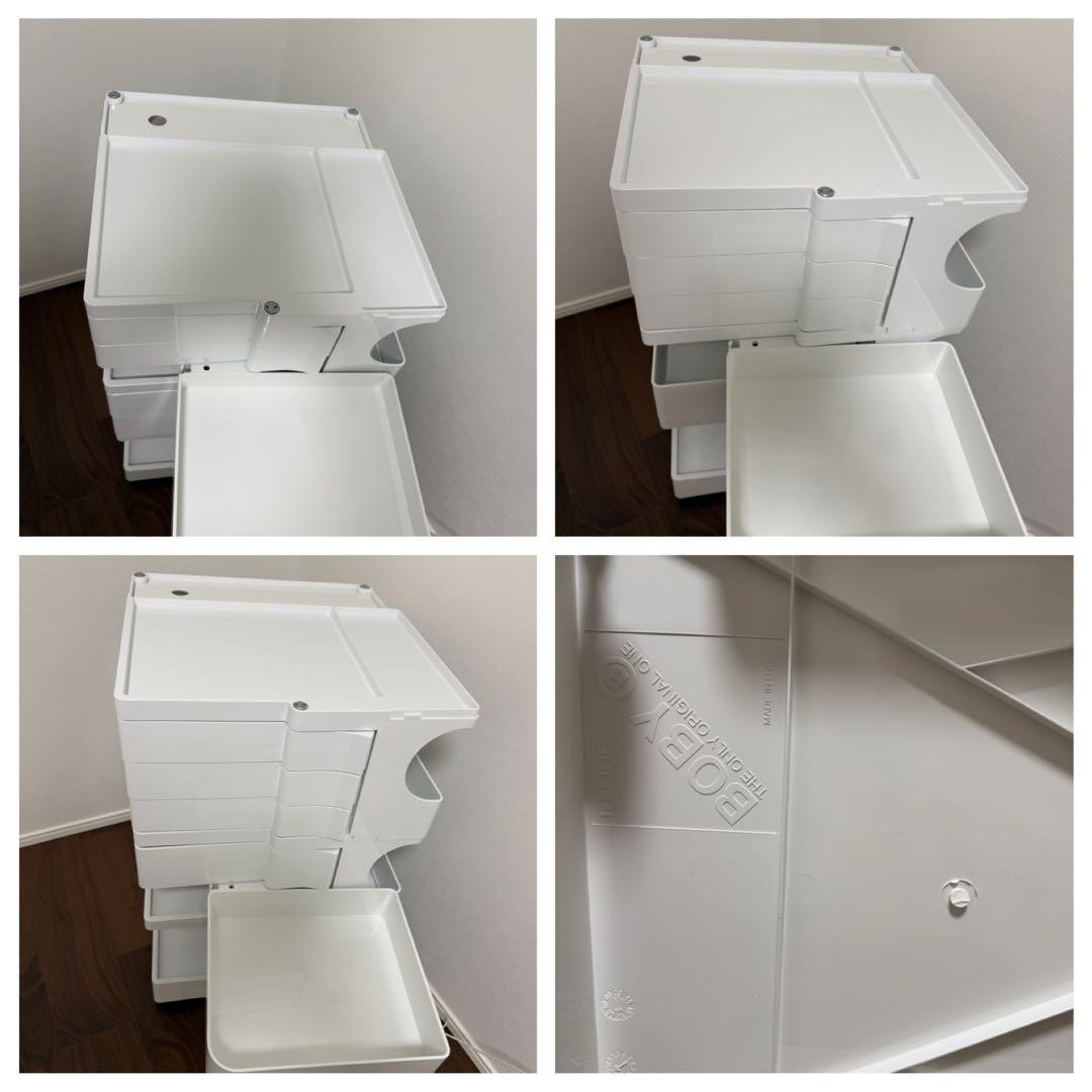 正規品 ジョエ・コロンボ　ボビーワゴン 3段5トレイ ホワイト