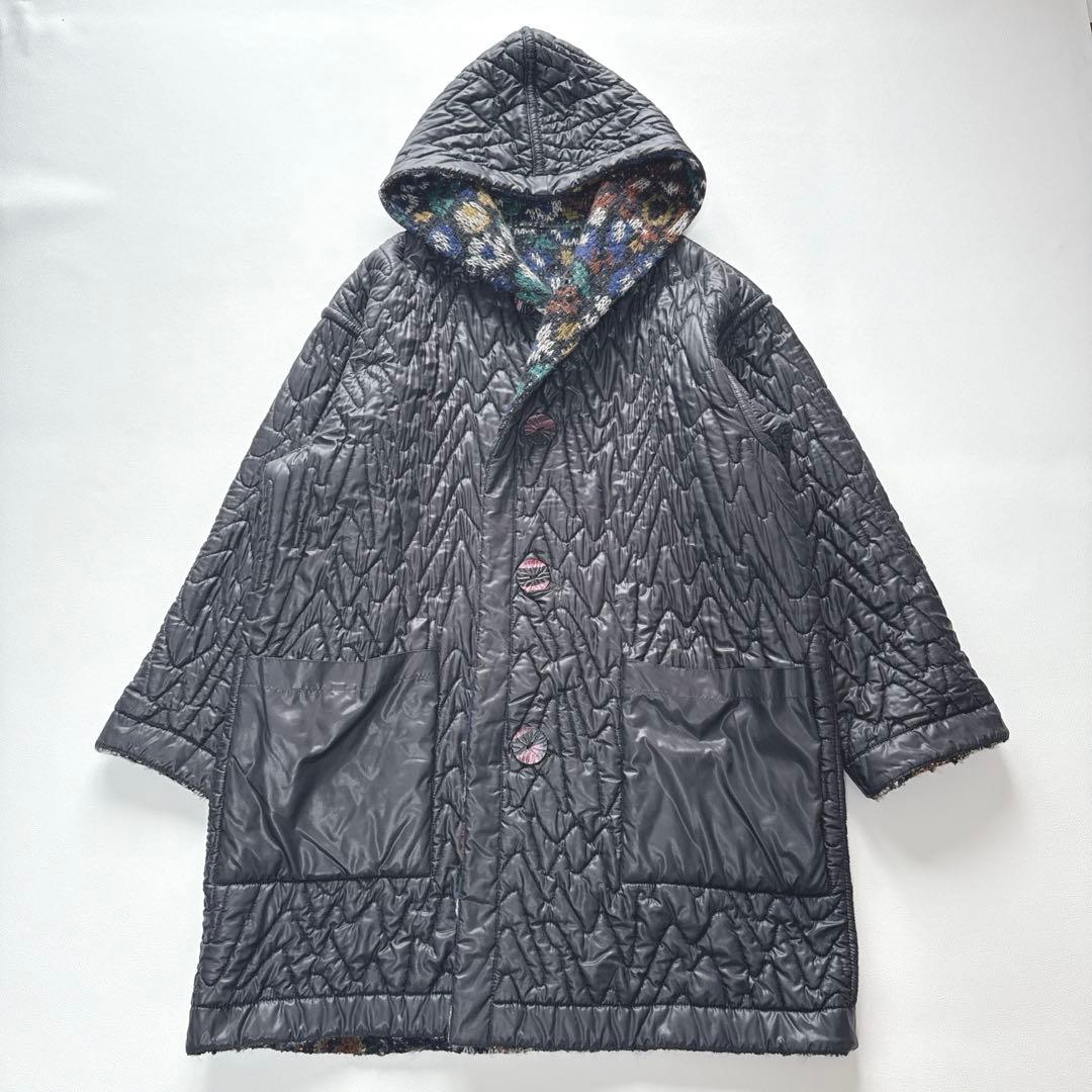 茄子の花様！ミッソーニ リバーシブル ウール　モヘア 幾何学模様 イタリア製