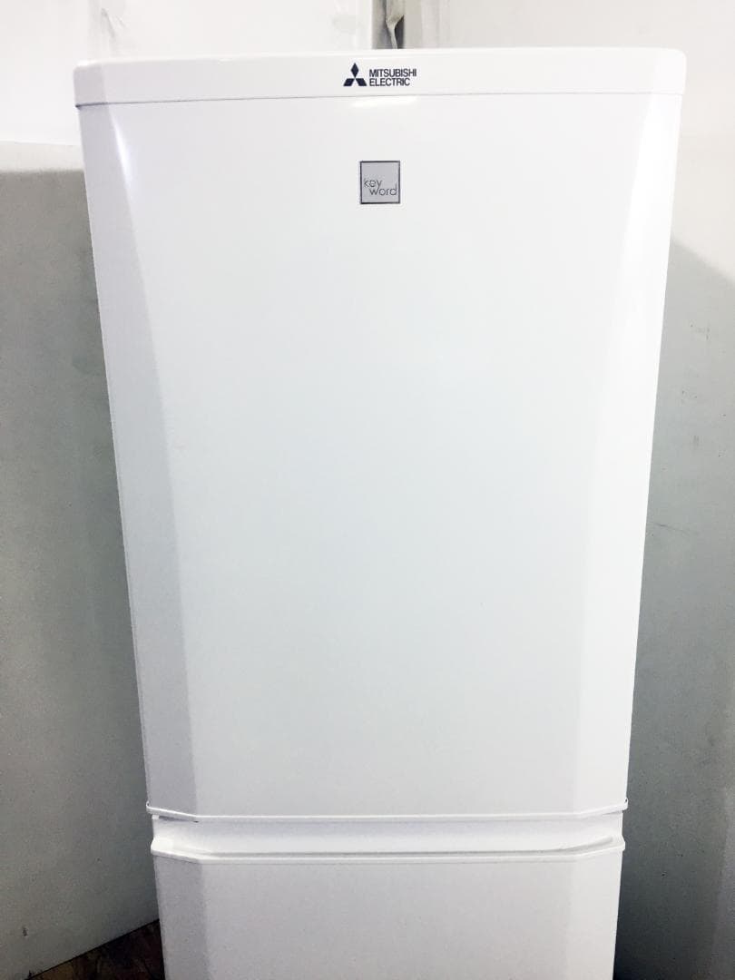 美品 中古★三菱 146L 冷蔵庫【MR-P15EC-KW】