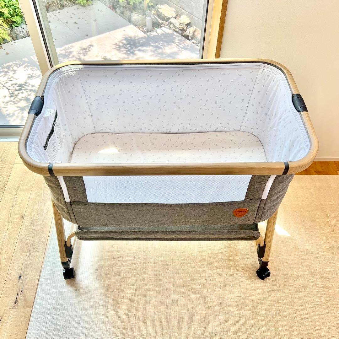 【美品】折りたたみ ベビーベッド 添い寝　軽量