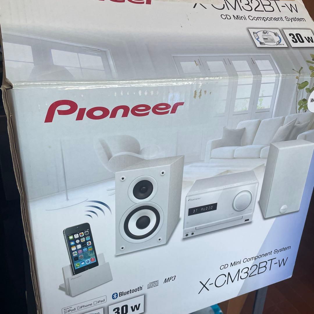 【Bluetooth】美品 Pioneer ミニコンポ X-CM32BT-w