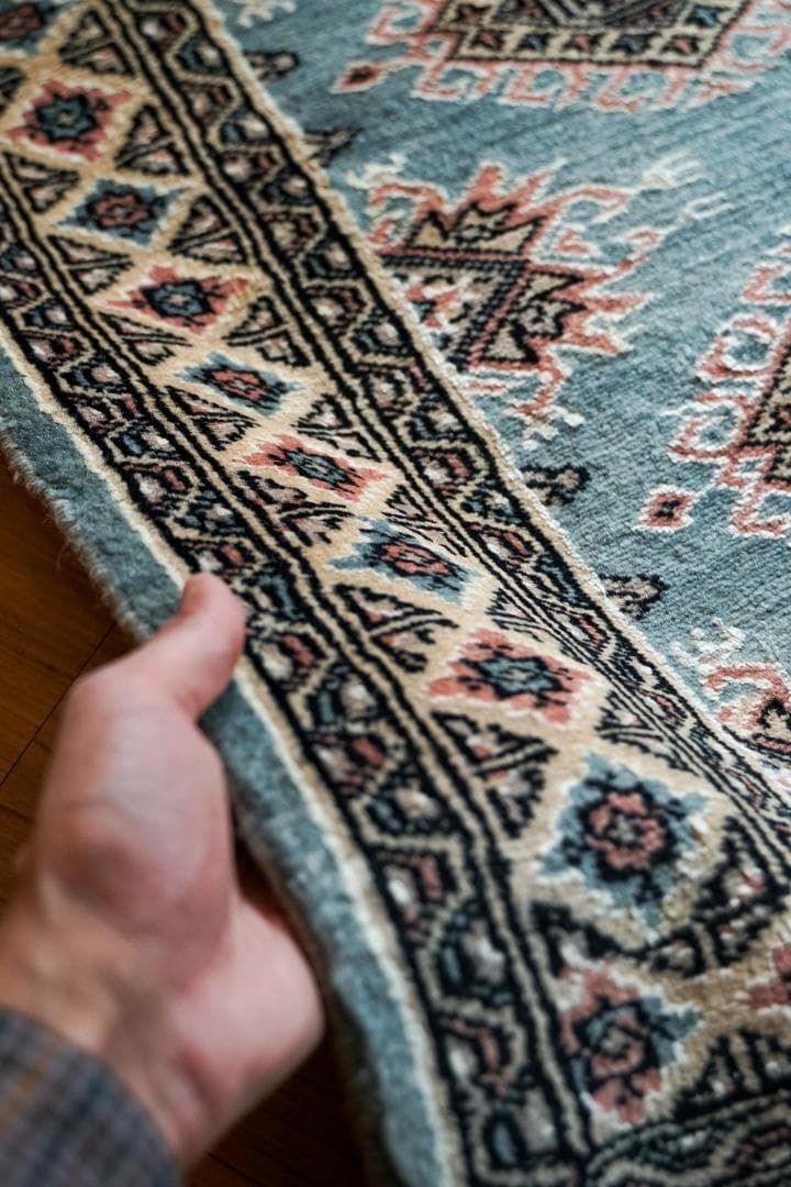 パキスタン手織り絨毯 144×92cm トライバルラグ