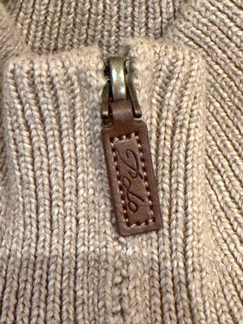 POLO RALPH LAURENケーブルニット ハーフジップ ベージュセーター