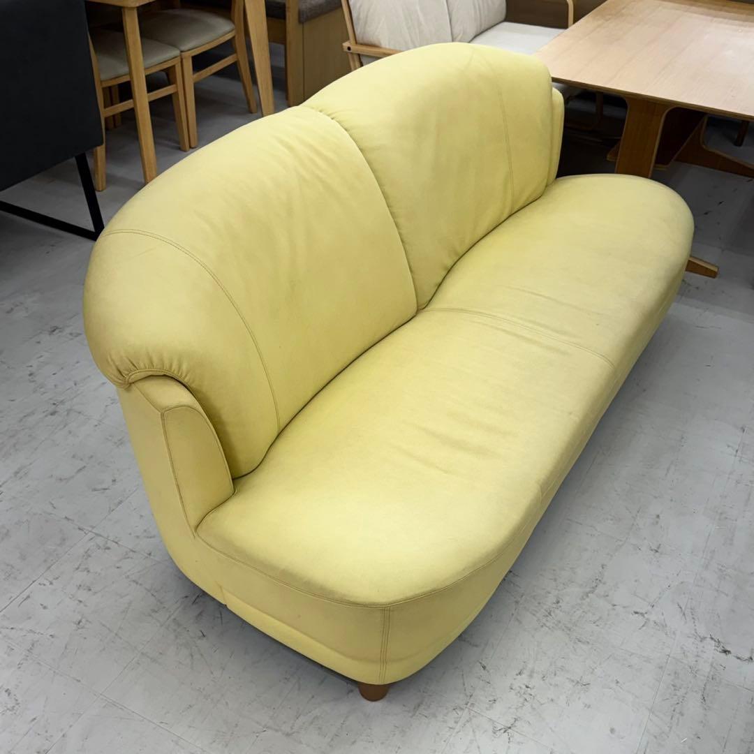 定価数十万♪ マルニ木工 180cm幅3人掛けソファ ソフトレザー製