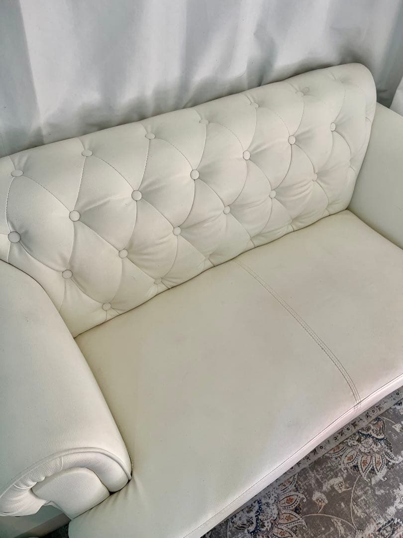 【値下げ】Baron 2人掛けソファ ホワイト クラシカル フレンチ 姫家具