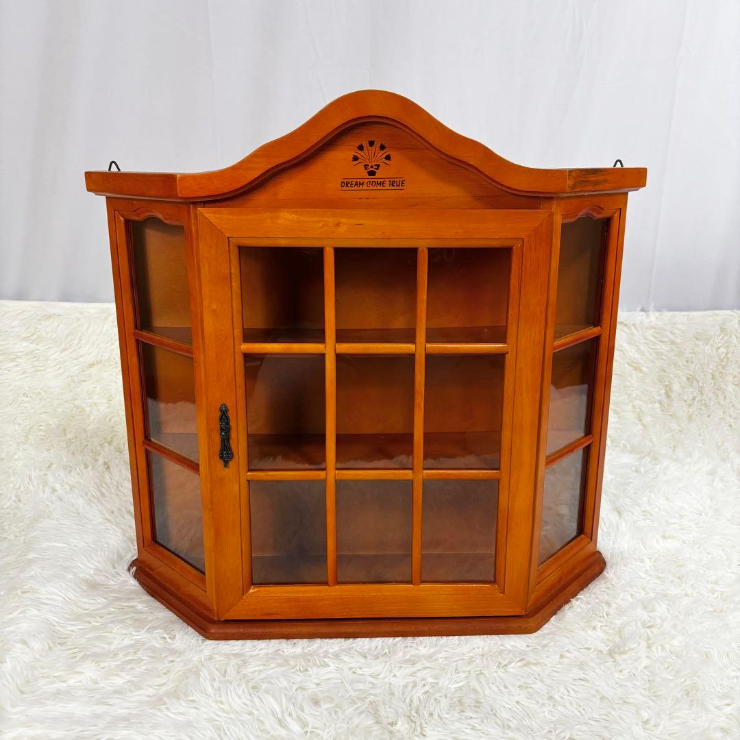 『送料無料』木製キャビネット カントリー調　コレクションケース マルト