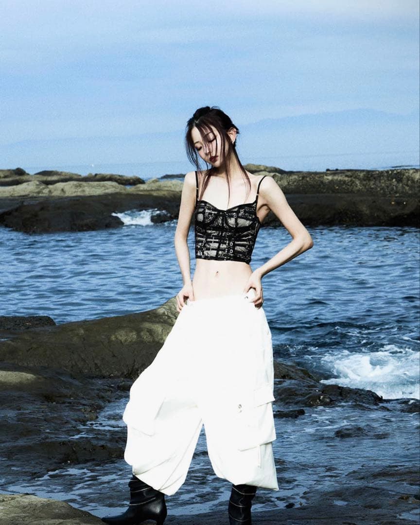 トップス theredthread S flower taped camisole