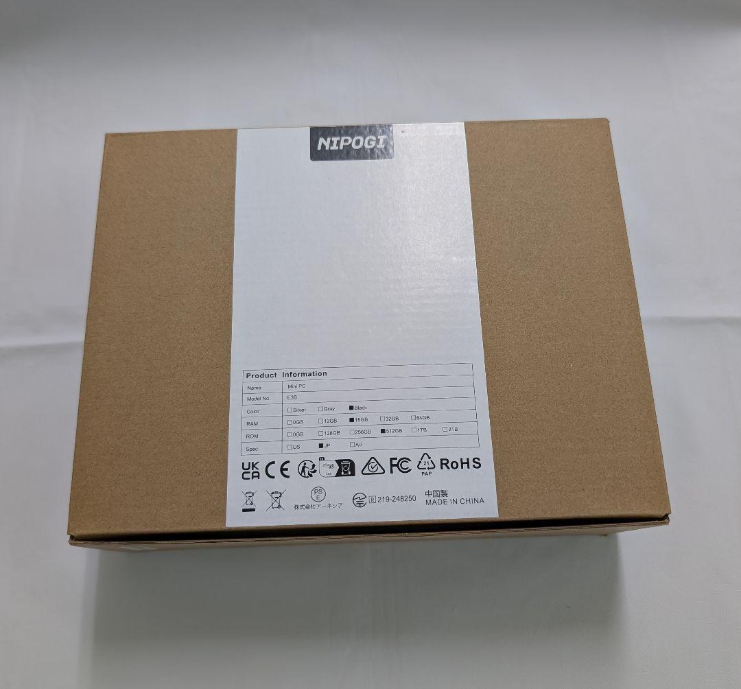 NIPOGI Ryzen7 5825U 16GB 512GB ミニP C
