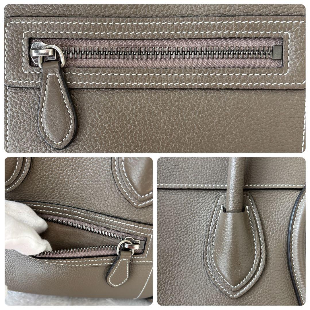 【週末限定】国内百貨店購入◆極美品 セリーヌ ラゲージ マイクロ スリ 保存袋付