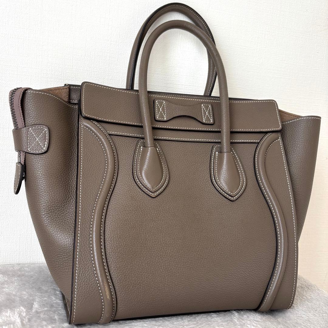 【週末限定】国内百貨店購入◆極美品 セリーヌ ラゲージ マイクロ スリ 保存袋付