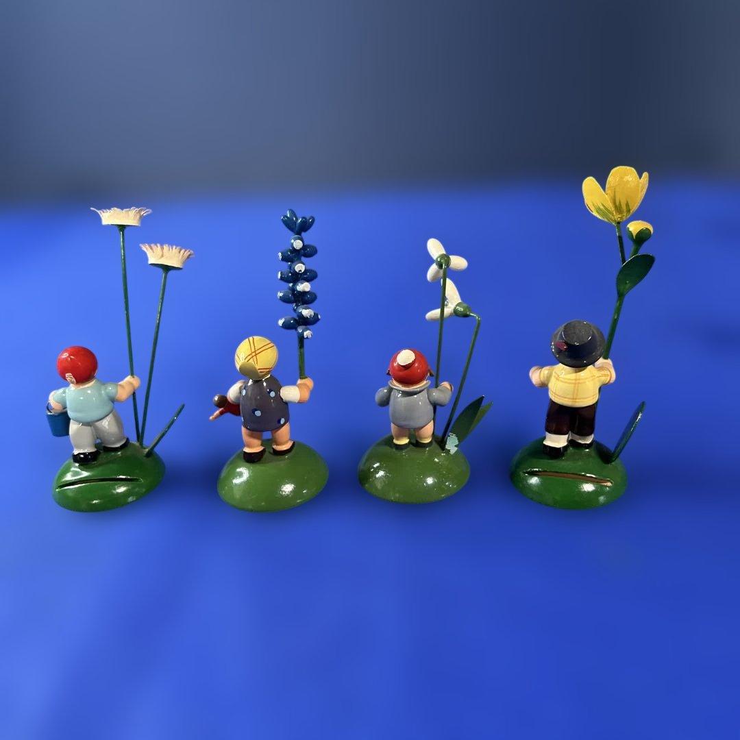 Erzgebirgische Volkskunst フラワーチルドレン 木製