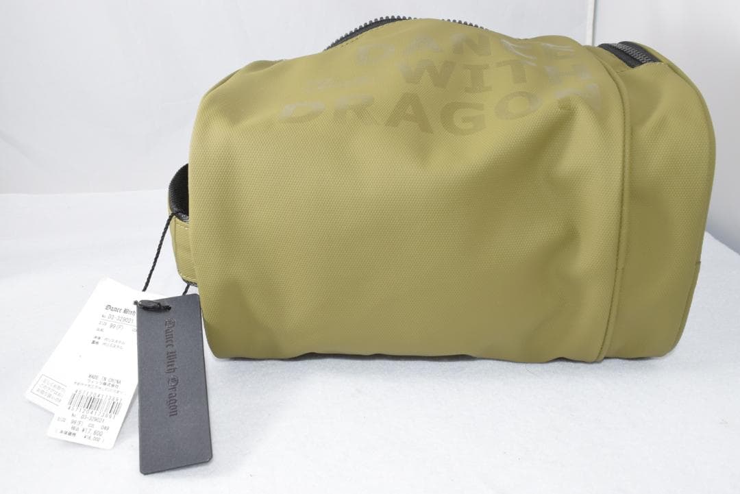 新品☆ダンスウィズドラゴン コーティング ナイロン ポーチ☆カートバック☆カーキ