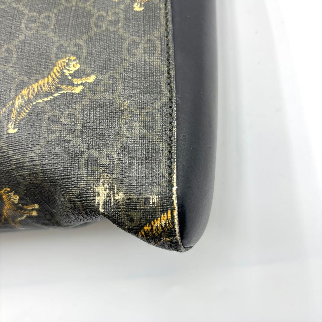希少 GUCCI グッチ ショルダーバッグ タイガー ggスプリーム 総柄