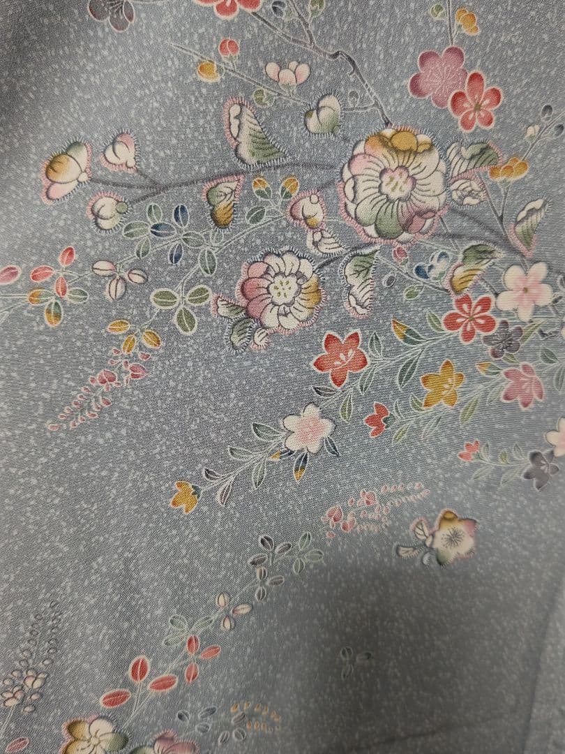 ほぼ未着用 大人のはんなり花柄総柄 小紋 袷　トールサイズ
