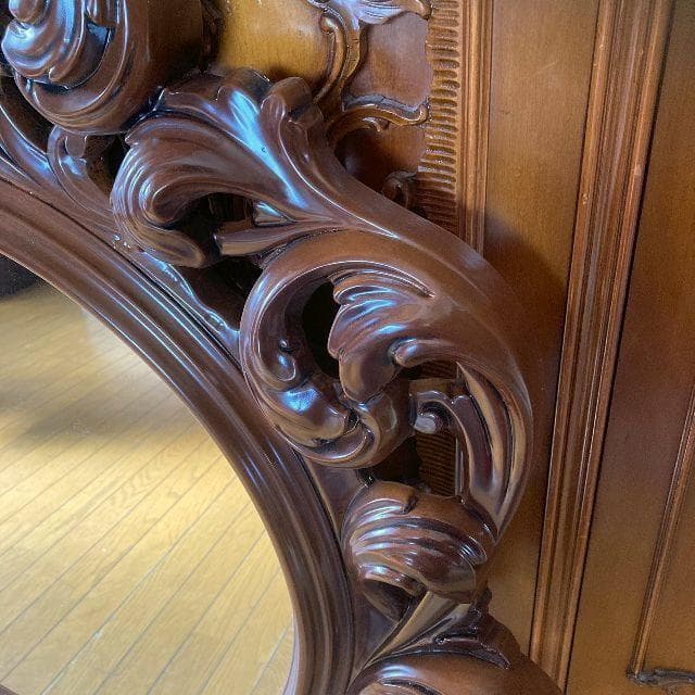 イタリア ヴィンテージ ロココ様式 大型ウォール ミラー ヨーロピアン 壁掛け鏡