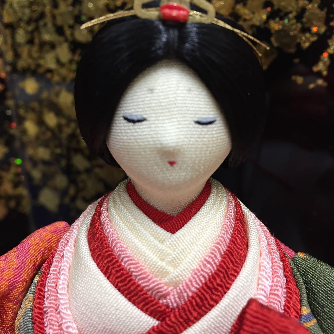 桃の節句　雛人形 古布調 王朝雛飾り