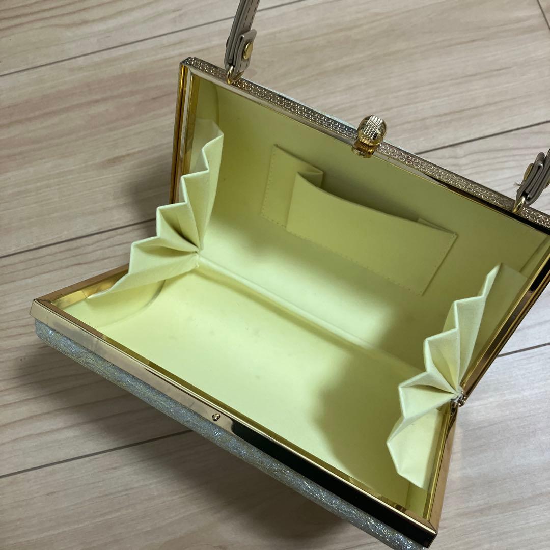 【まとめ売り】和装用バッグと草履セット 金色系