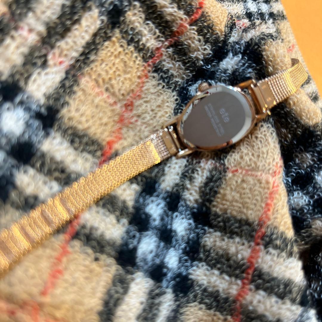 ete ダイヤモンド ジェムフェイス メッシュベルト ウォッチ