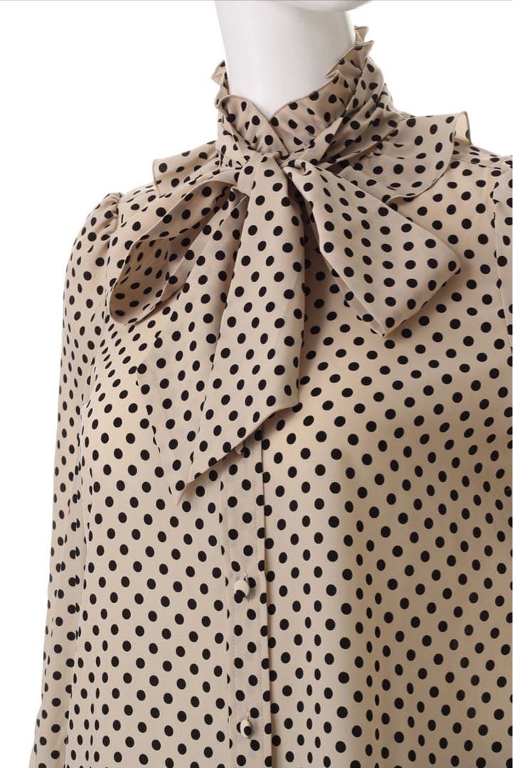 Loulou Willoughby/ルルウィルビー デシンドットフリル ブラウス