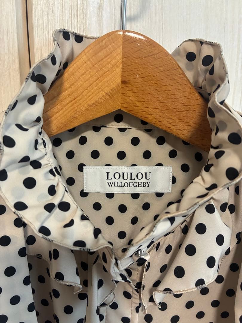 Loulou Willoughby/ルルウィルビー デシンドットフリル ブラウス