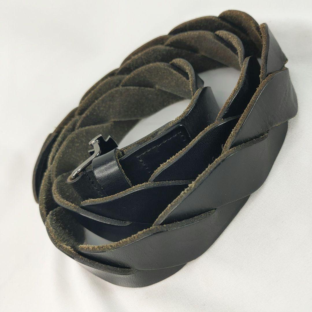 Vivienne Westwood ブラック レザー ベルト オーブバックル