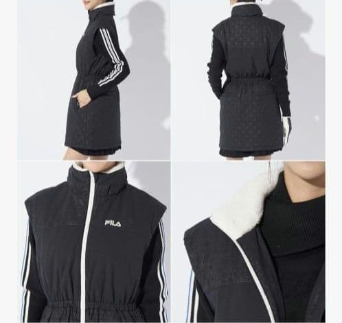 再再再値下げ新品　フィラゴルフ　中綿ワンピースLL　黒ブラックXL