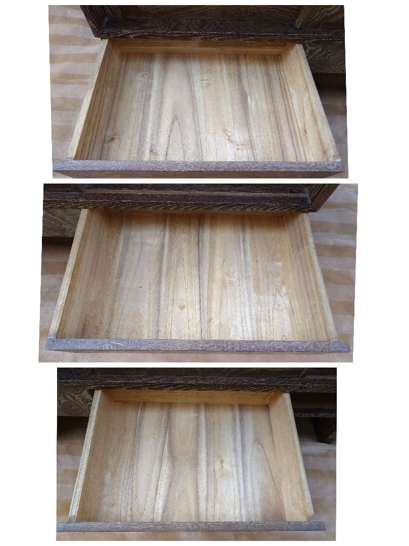 木製 飾り棚 ガラス戸 引出し キャビネット 昭和レトロ アンティーク 茶棚 箱