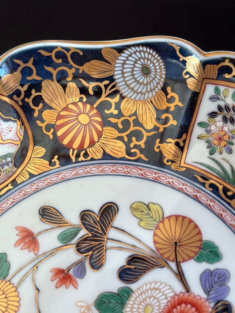 【共箱付き未使用】有田焼 其泉窯琳派　古伊万里様式　大皿1枚　飾り皿　豪華絢爛