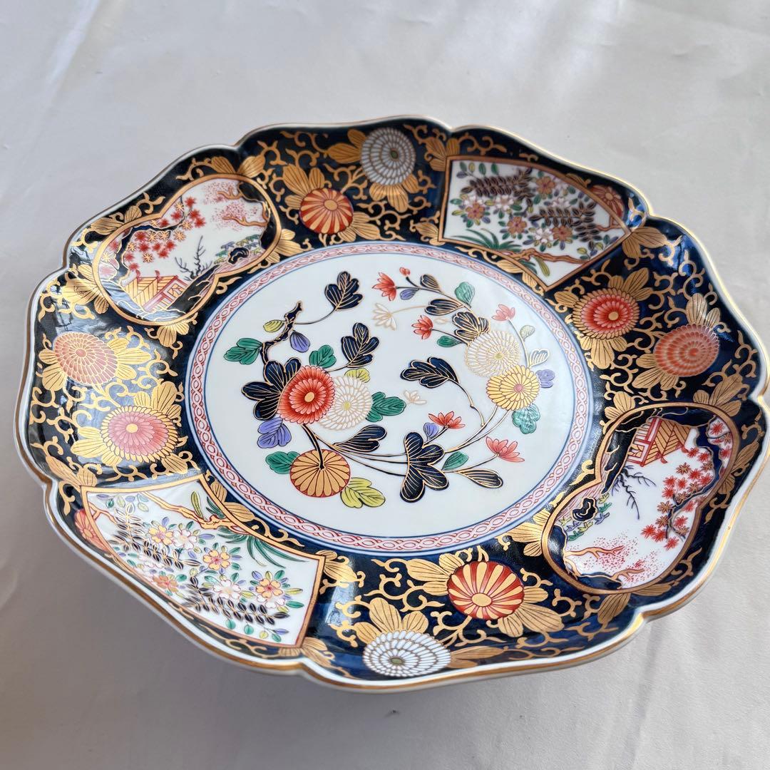 【共箱付き未使用】有田焼 其泉窯琳派　古伊万里様式　大皿1枚　飾り皿　豪華絢爛