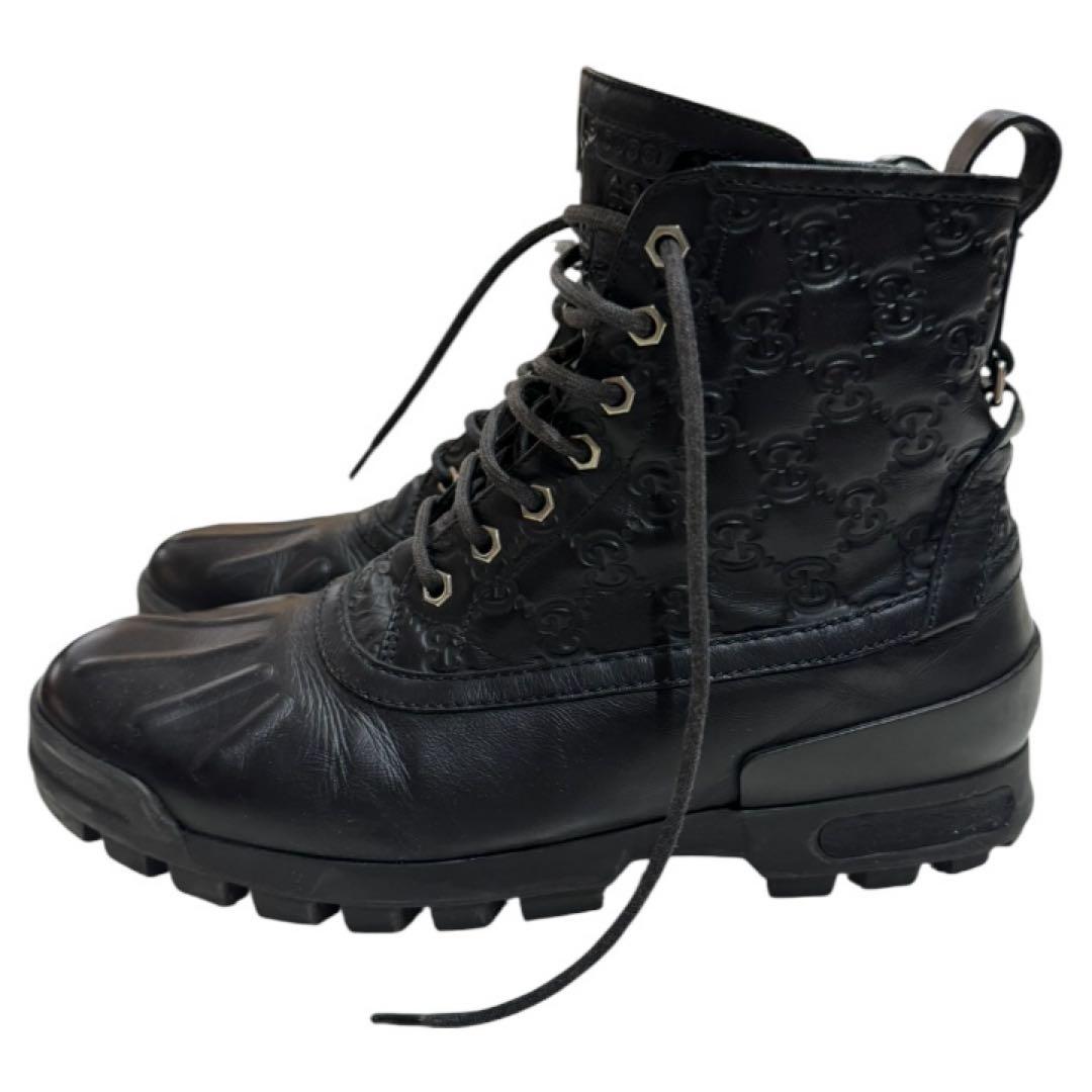 黒 レザー ハイカットブーツ 6 1/2 G