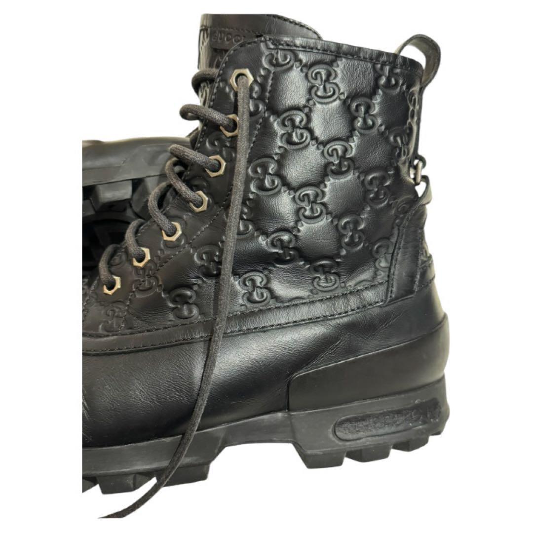 黒 レザー ハイカットブーツ 6 1/2 G