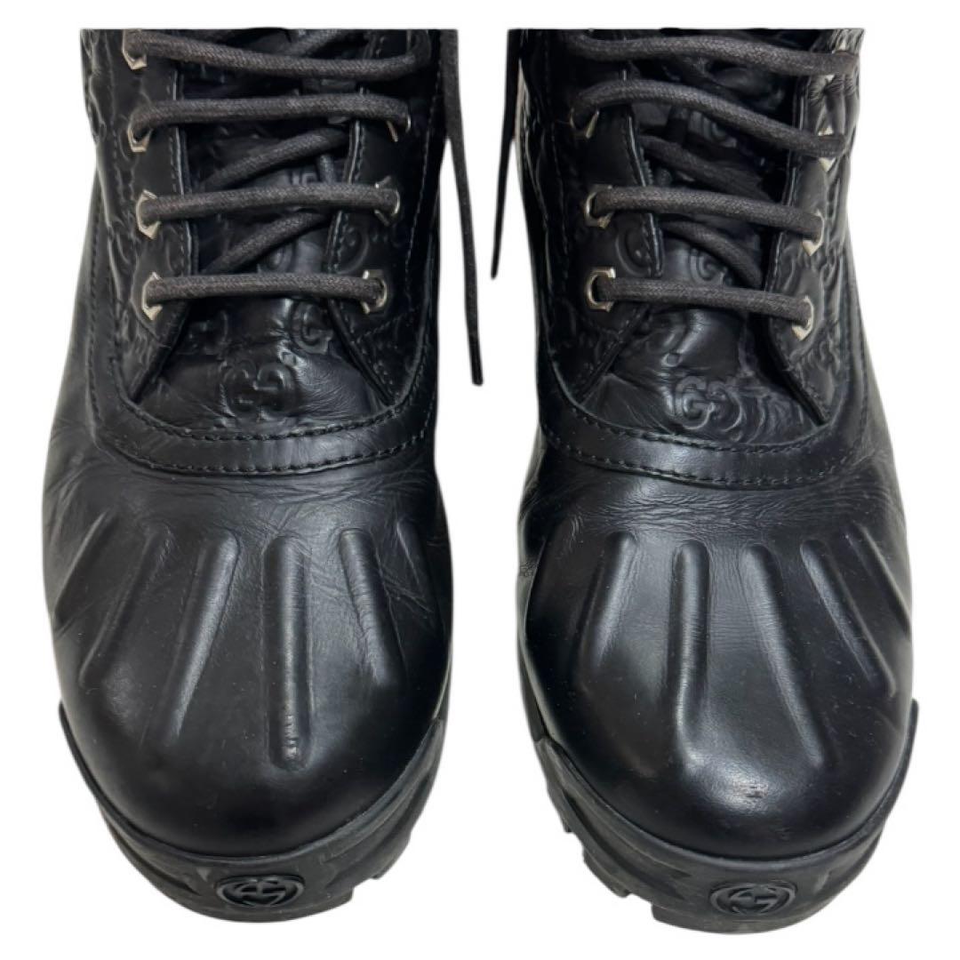 黒 レザー ハイカットブーツ 6 1/2 G