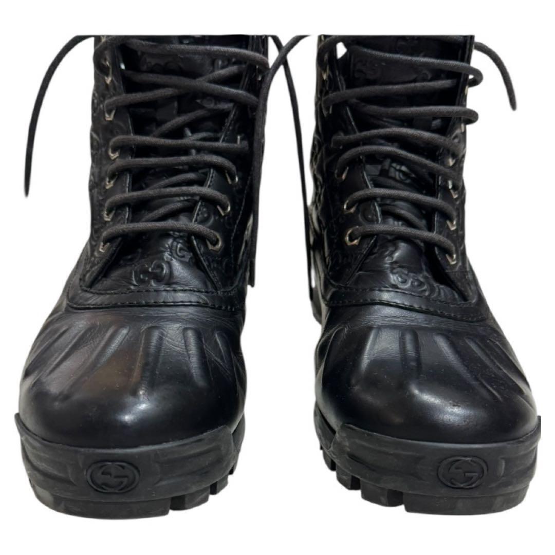 黒 レザー ハイカットブーツ 6 1/2 G