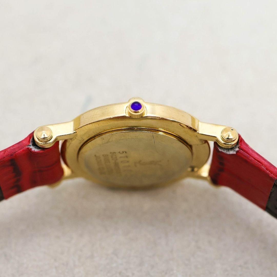 稼働 イヴサンローラン 腕時計 YSL ヴィンテージ カットガラス 1994