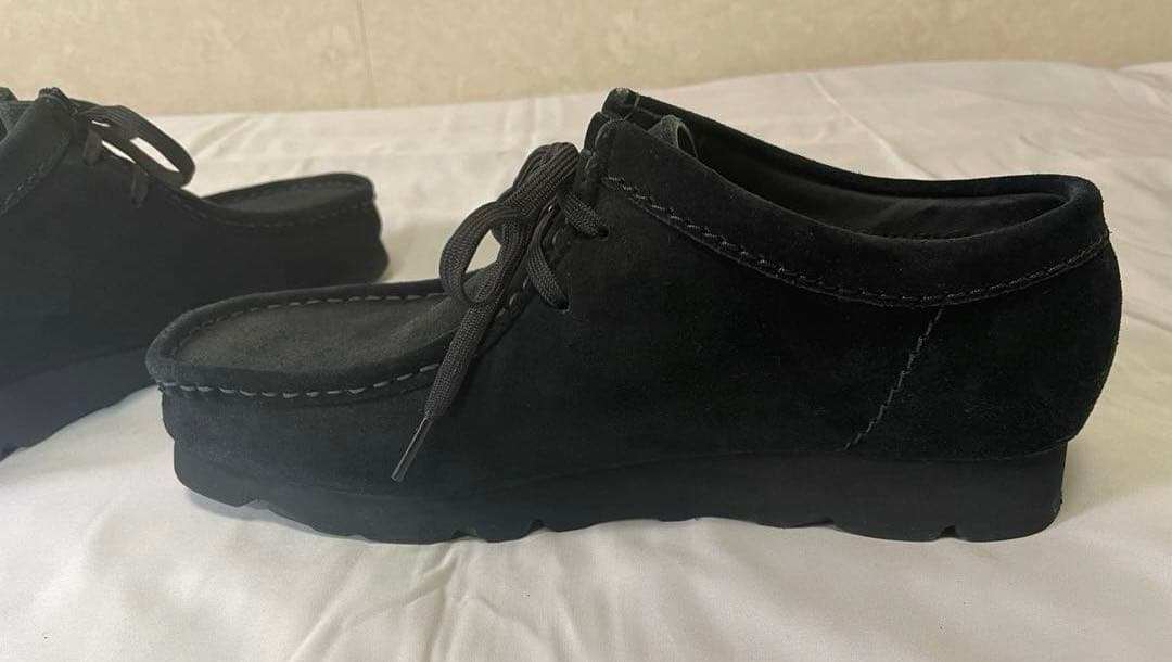 オ*ヤ様 Clarks クラークス ワラビー ゴアテックス 黒 UK7.5 25