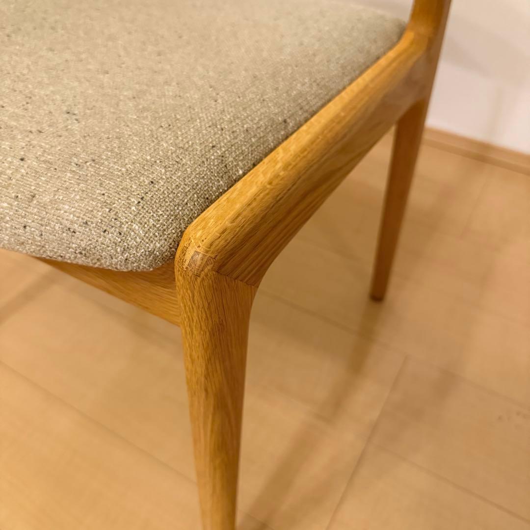 美品 シキファニチア ユナセミアームチェア ダイニングチェア 椅子 日本製 ①