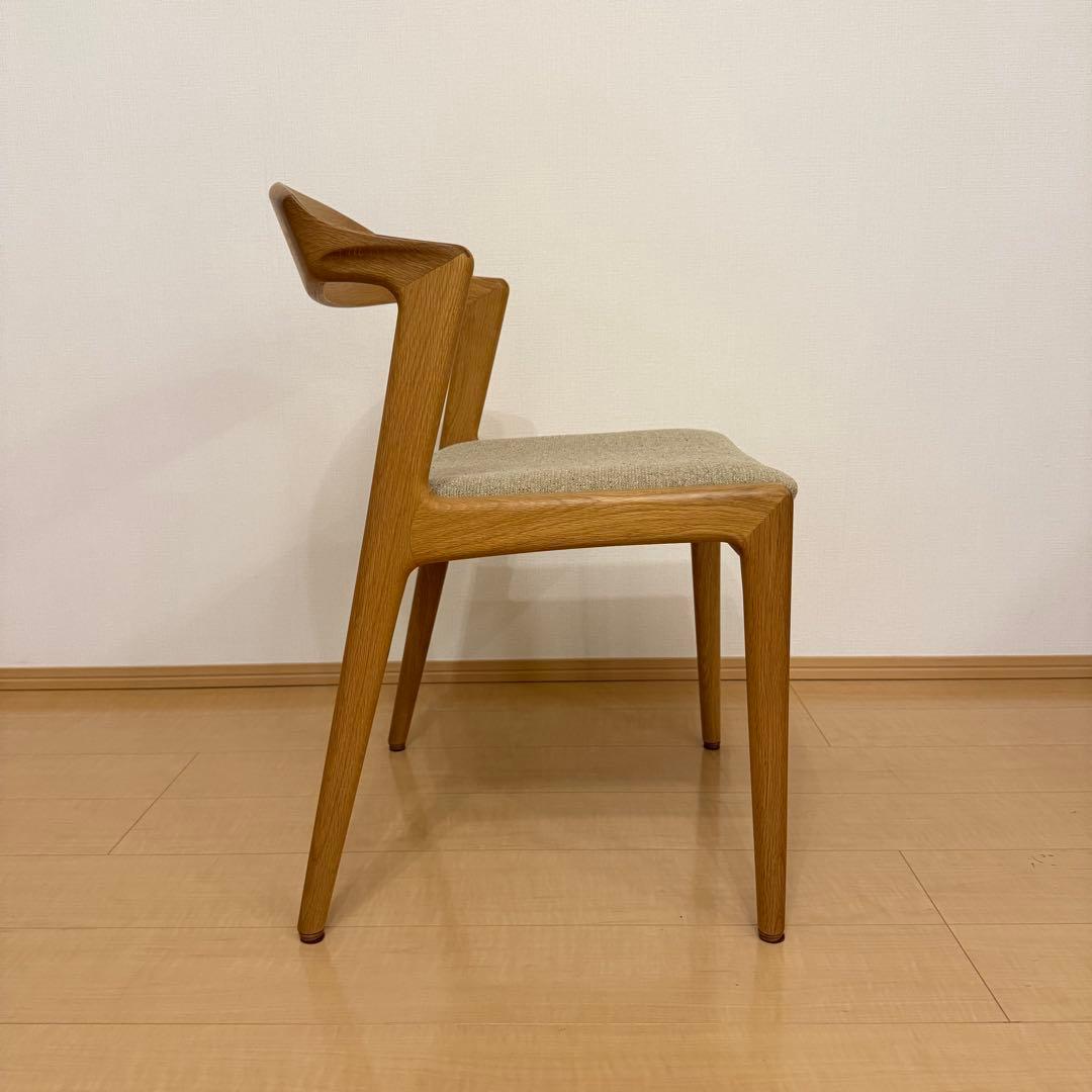 美品 シキファニチア ユナセミアームチェア ダイニングチェア 椅子 日本製 ①