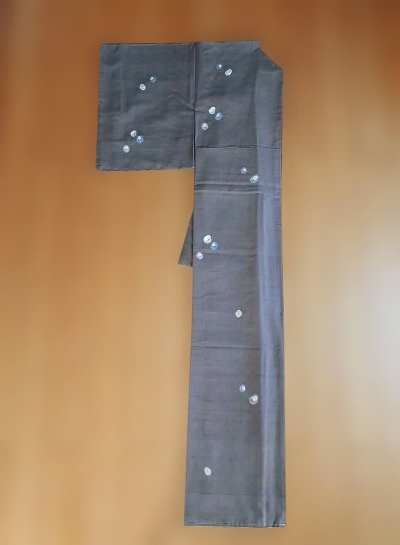 トミモ様⭐未使用⭐赤城紬(ブラウン・だるま柄)　小さいサイズ