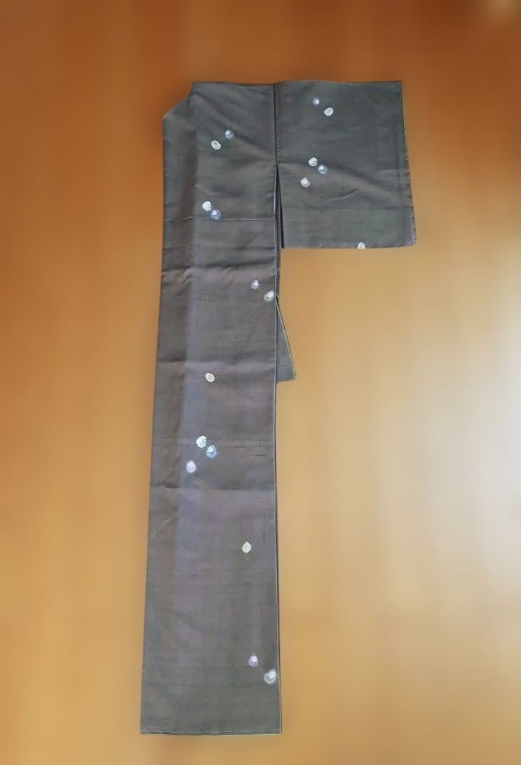 トミモ様⭐未使用⭐赤城紬(ブラウン・だるま柄)　小さいサイズ